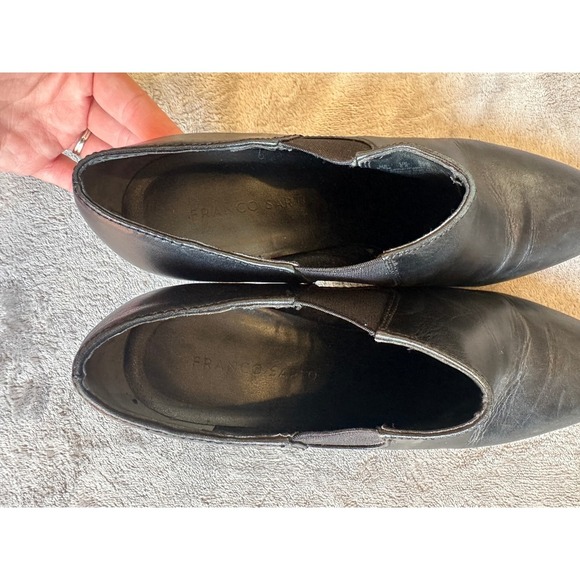 Women's Franco Sarto Black Heeled Booties - Picture 4 of 9